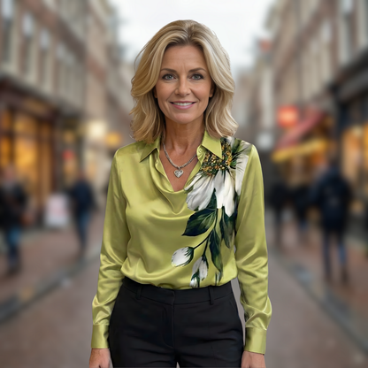 Fiona™ | Elegante Satijnen Blouse