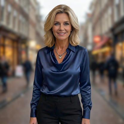 Fiona™ | Elegante Satijnen Blouse