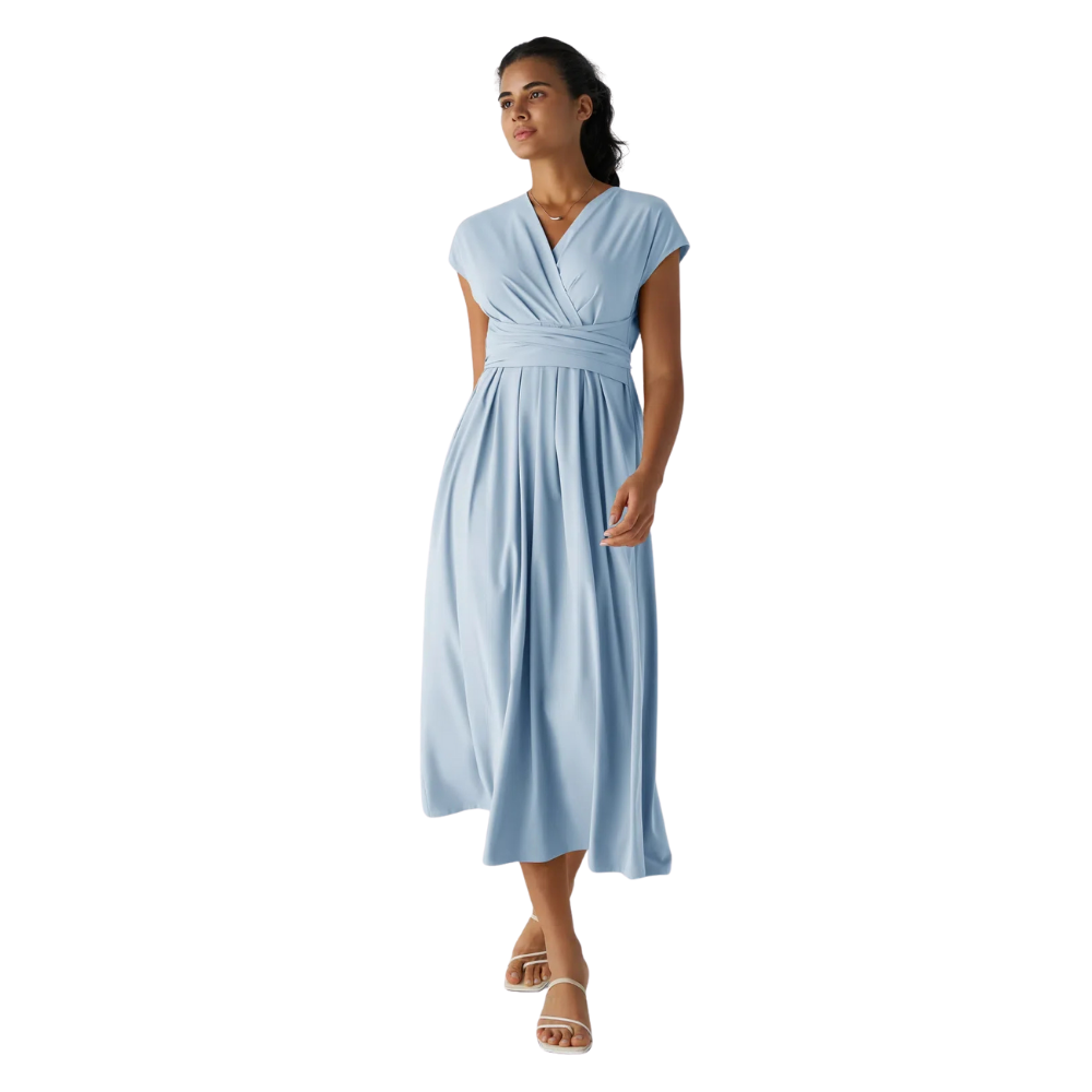 Lynn™ - Elegante Wikkeljurk met Hoge Taille