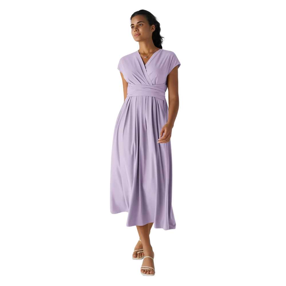 Lynn™ - Elegante Wikkeljurk met Hoge Taille