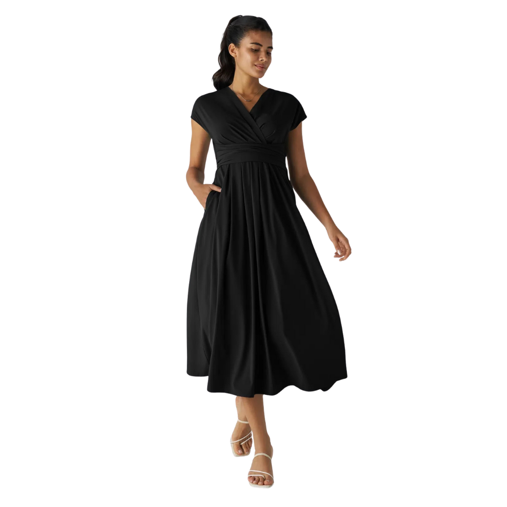 Lynn™ - Elegante Wikkeljurk met Hoge Taille