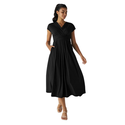 Lynn™ - Elegante Wikkeljurk met Hoge Taille