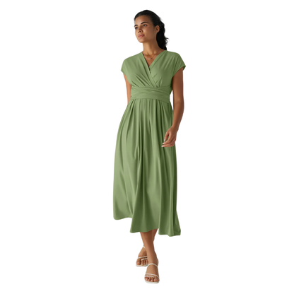 Lynn™ - Elegante Wikkeljurk met Hoge Taille