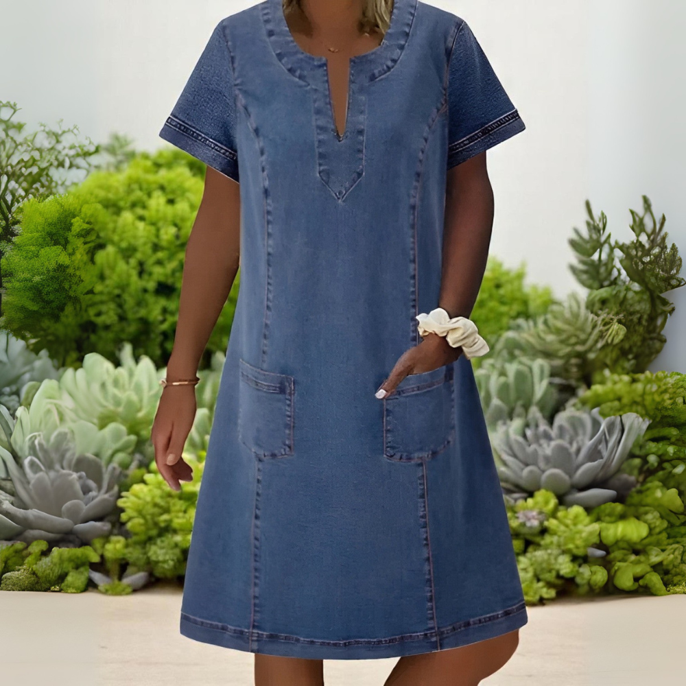 Léa™ - Zachte Denim Jurk